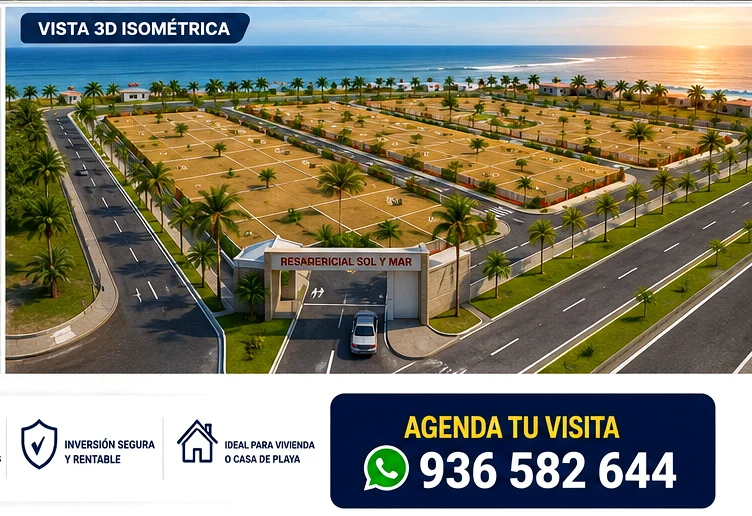 Vista 3D isométrica del proyecto Sol y Mar